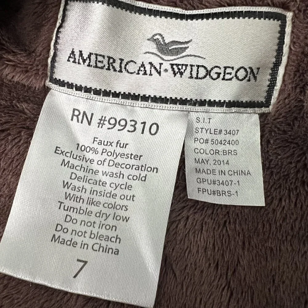 Widgeon Brown Triple Rosette Hooded Coat